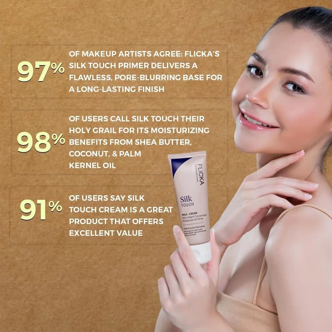 FLiCKA Silk Touch 3-in-1 Moisturizer And Primer - 60g